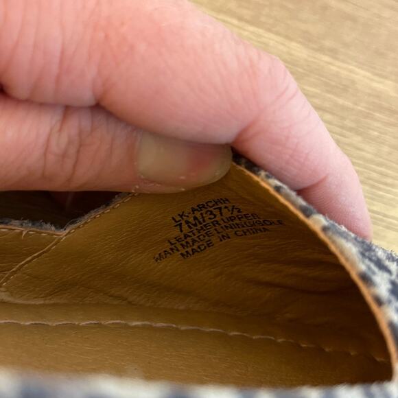 Lucky Brand Womens Archh Almond Toe Asymmetrical Ballet Flats Leopard Size 7 - Picture 6 of 7